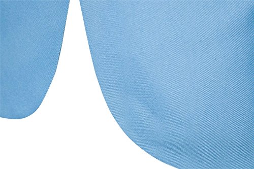 Blazer esportivo masculino de manga comprida, gola alta com lapela, um botão, slim fit, Sky Blue, 38