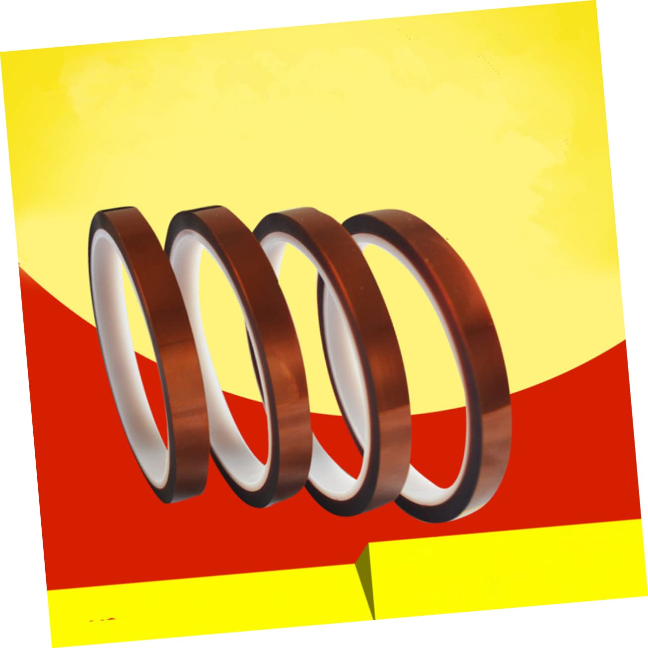 SOLUSTRE High Temp Tape 4 Rolls of Heat Resistant Tape Polyimide 250-300? for Soldering Masking