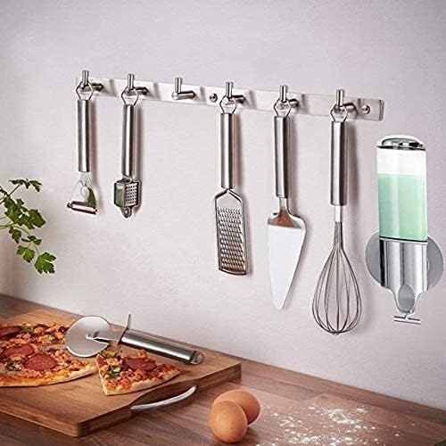 Miniatura 7 de Dispensador de jabón sin taladro, dispensador de jabón líquido de ducha para baño, cocina, mercado, hotel, 16.9 fl oz, transparente