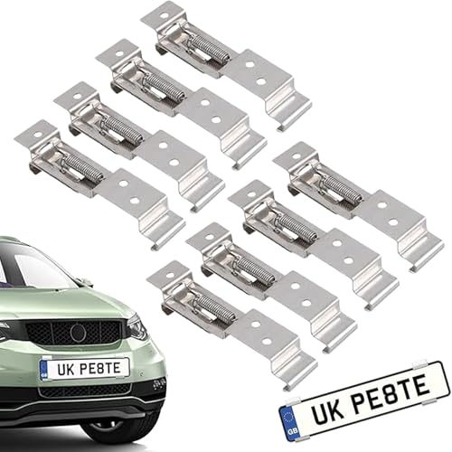 Eleechen Stainless Steel Number Plate Holder Clips