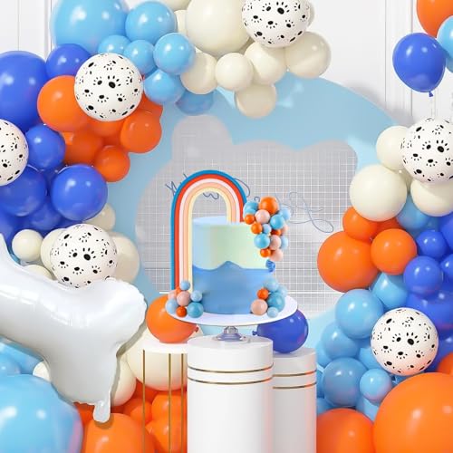 Blue Rainbow Cake Toppers 28 Pcs