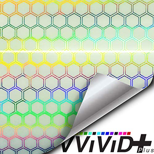 VViViD Bio HEX+ Air-tint Headlight Vinyl Roll (17.9" x 60", Clear Large Pattern)