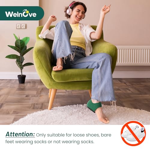 Image of Plantar Fasciitis Heel Protector for Shoes - Welnove Anti Slip Heel Cups for Women Men Heels Spur Pain Relief - Heel Inserts Pads for Achilles Tendonitis Dry Cracked Heel Support Cushion (Size L)