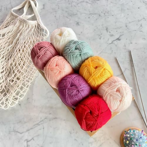 Estako Dream, (4 Skeins Pack) 100% Microfiber Acrylic Yarn, Soft, Super Fino/Fingering Weight (1) for Crochet and Knitting (4 x 3.5 Oz) / (4 x 382 Yrds) (70659 - Light Purple) by estako - Image 3