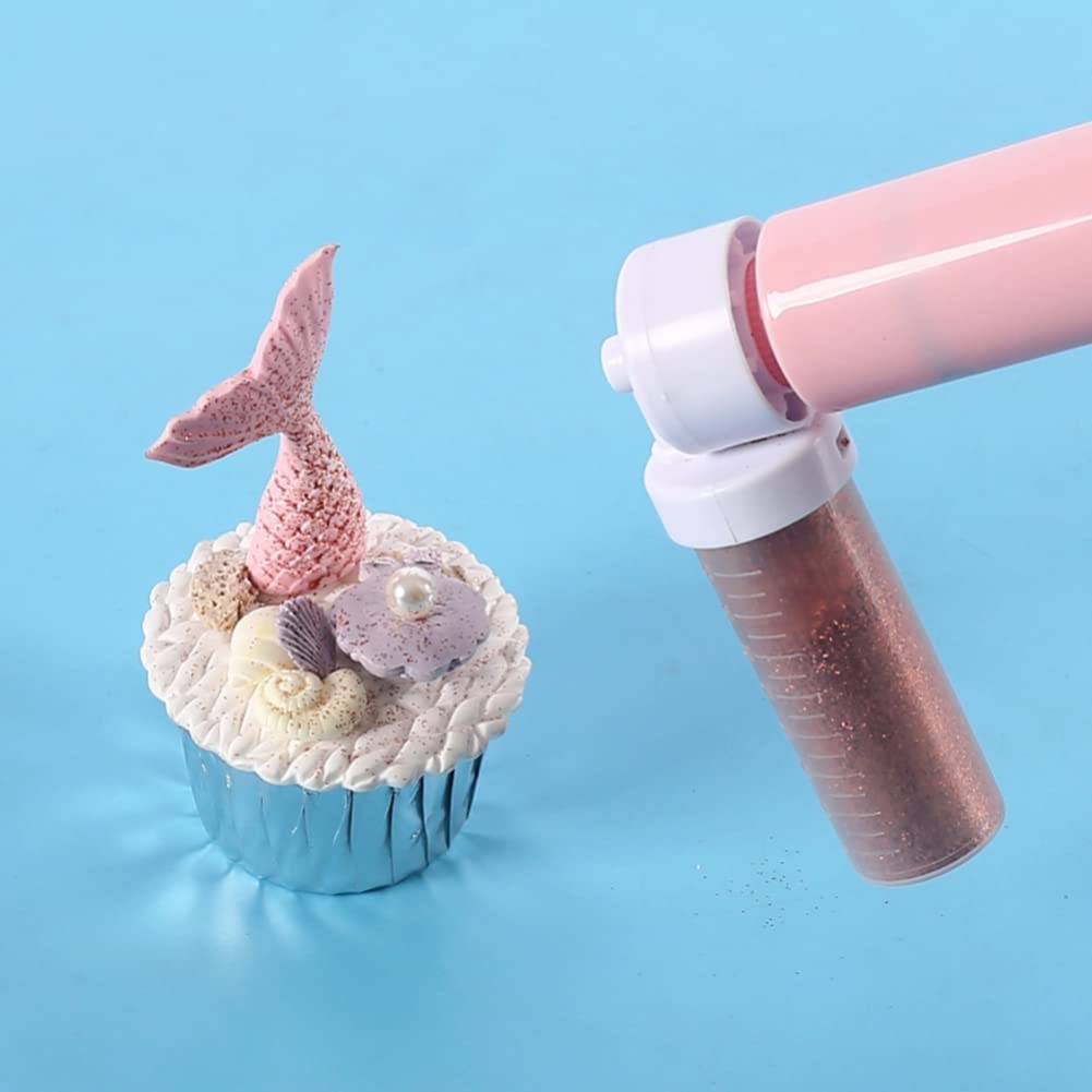 Manuelle Airbrush-Pumpe Für Kuchen & Desserts - Mit 4 Sprühfläschchen, Einfach Zu Reinigen (Rosa)