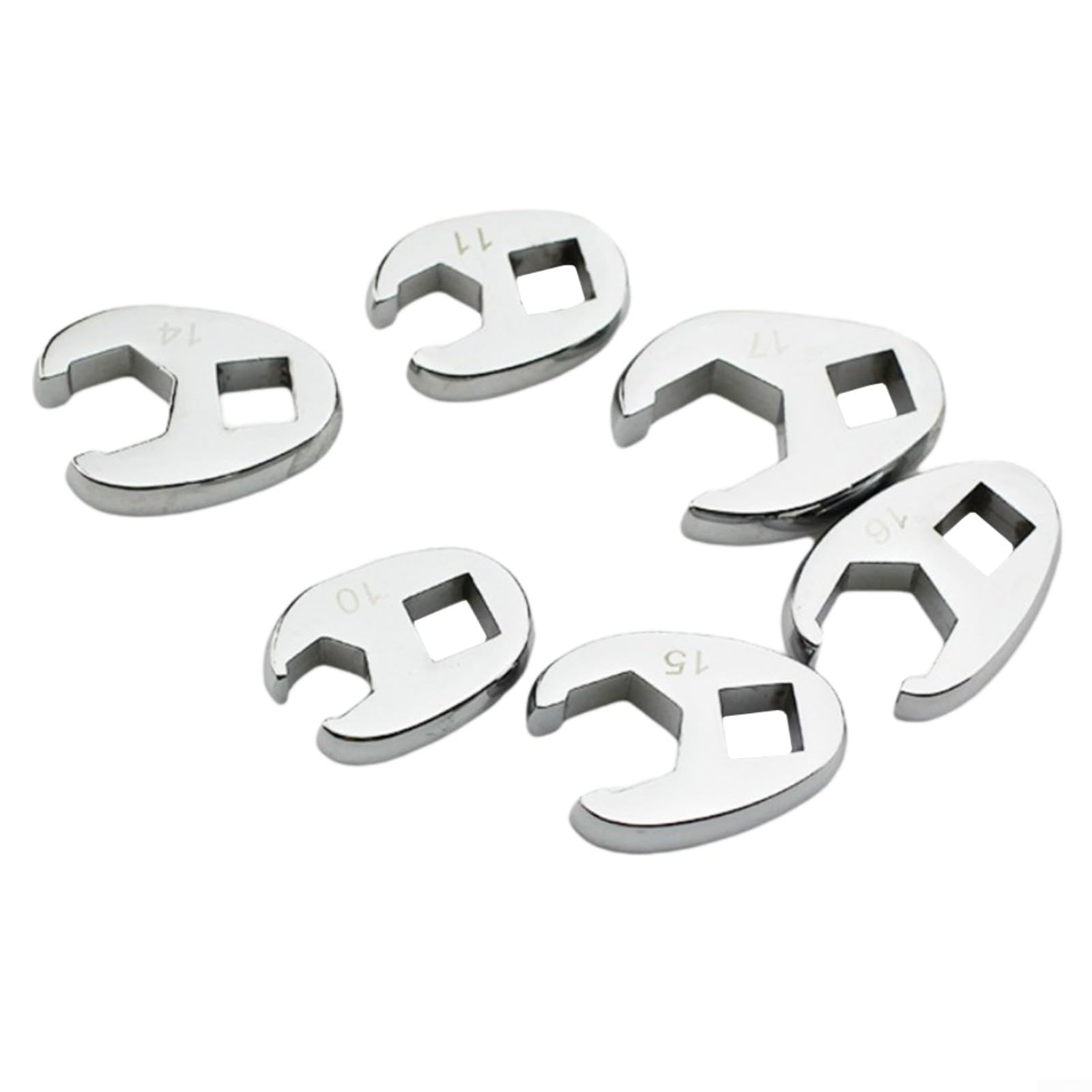 Set di 10 Chiavi Inglesi a forchetta, per lavori di Riparazione Meccanica di autoveicoli, da 10 a 22 mm, Chiave Inglese Aperta con Organizer a Clip.