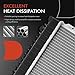 A-Premium Engine Coolant Radiator with Transmission Oil Cooler Compatible with Volvo 740 1987-1992 940 1992-1995 2.3L, Automatic Transmission, Replace# 86010022
