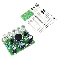 DollaTek 5 x Stimmgesteuerte Melodie Licht 5 mm Highlight DIY LED Blitz Elektronisches Trainingsset