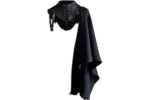 Medieval Shawl Men Renaissance Half Cape High Texture Lace Up For Fantasy Cosplay
