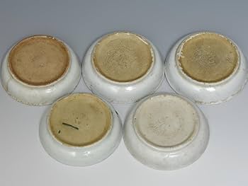 Amazon.co.jp: 中国美術明時代呉須赤絵皿小皿5枚径8㎝唐物骨董古美術