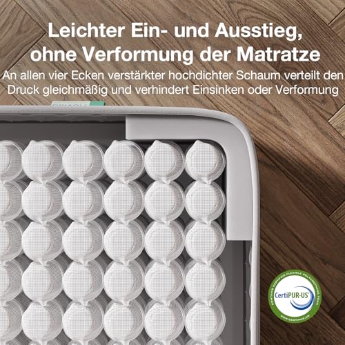 Novilla H3/H4 Matratze 90x200 cm, 20 cm 7-Zonen Taschenfederkernmatratze – Ansicht 6