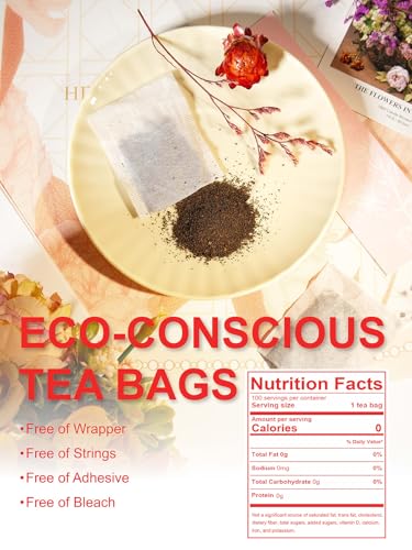Image of TeeLux Decaf Vanilla Black Tea Bags, Decaffeinated Black Tea Blended with Vanilla, 100 Count