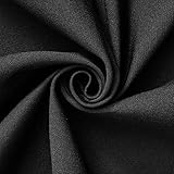 Solid Stretch (9 oz) Denim Fabric - Black Cotton Polyester Spandex Twill 54/55' by The Yard