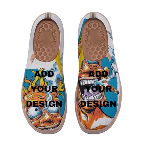 Personalized Slip On Travel Shoes Ultra Lightweight Breathable Knit Comfort  Walking Loafers Customize Now - Main Image