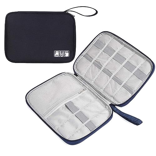 Estojo Organizador de Cabos e Acessórios Eletrônicos, Bolsa de Viagem/Necessaire para Acessórios de