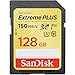 Price comparison product image SanDisk Extreme Plus 128 GB SDXC Memory Card, Up to 150 MB/s, Class 10, U3, V30