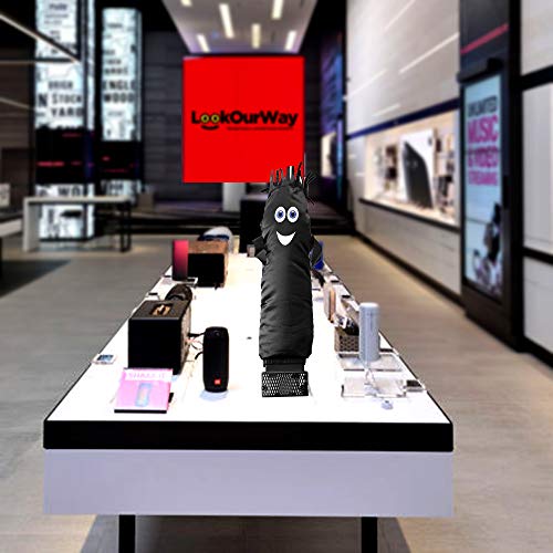 Image of LookOurWay Air Dancers Mini Inflatable Tube Man Set - 29 inch Wacky Waving Inflatable Tube Guy with Blower for Desktop Advertising - Black