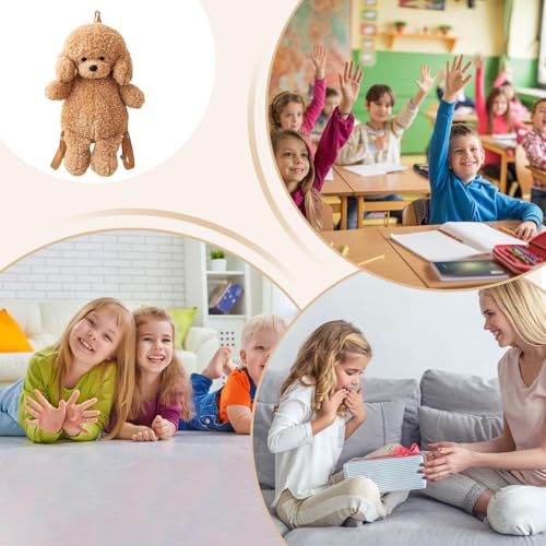 Générique Tasche in Form eines Hundes – Plüschtier – Rucksack in Form eines Hundes für Frauen Reise Schule, kaki, Se référer au descriptif