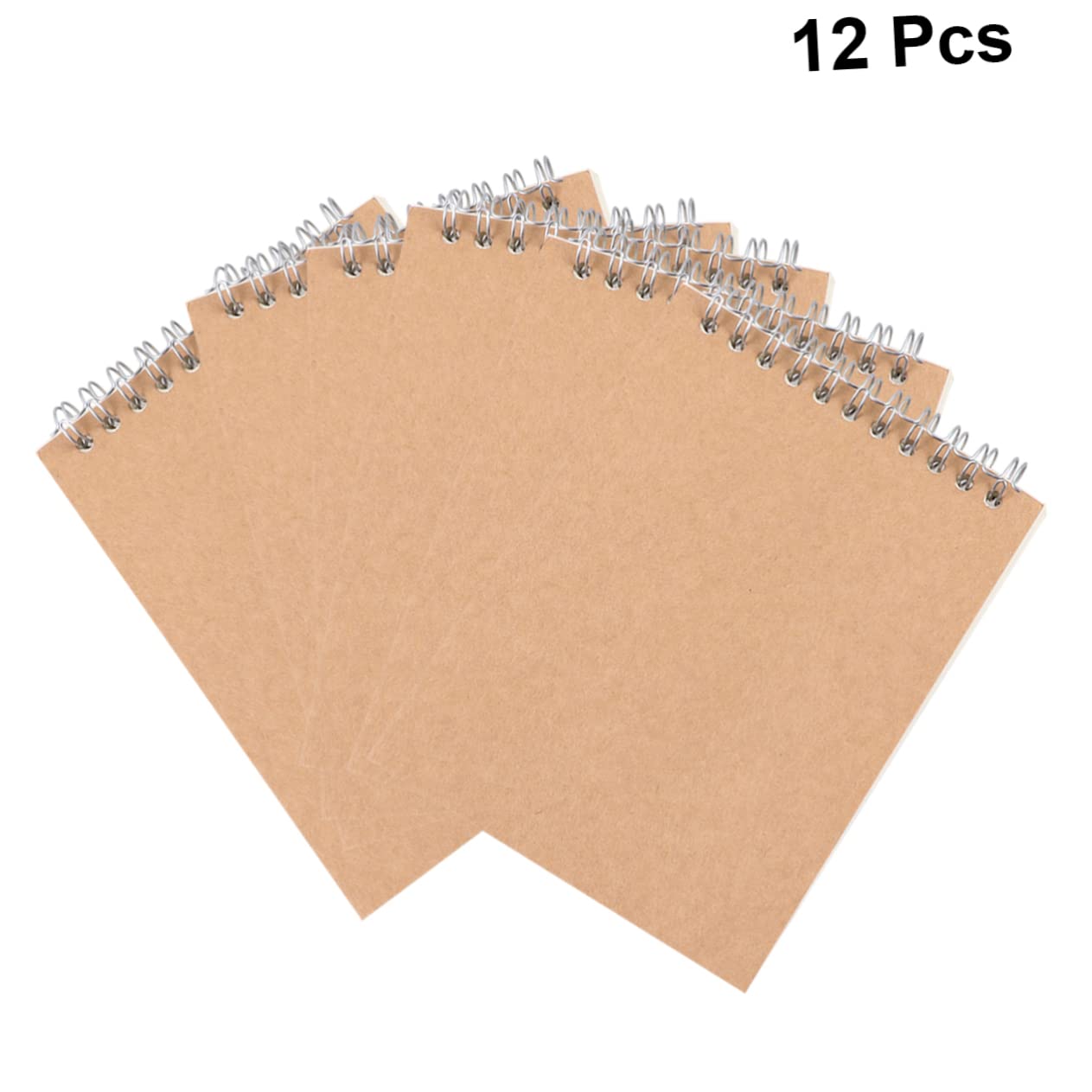 Tofficu Schulheft Kraft Notizbuch 12 Stücke Papier Blanko