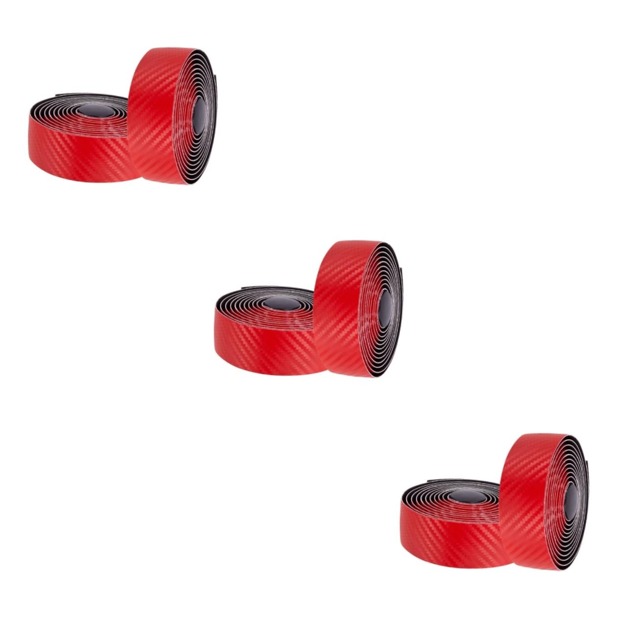 Sosoport 6rollos Cinta De Manillar De Bicicleta De Fibra De Carbono Antideslizante y Práctica Para Bicicletas De Carretera De Rojo Para Hombres y Mujeres