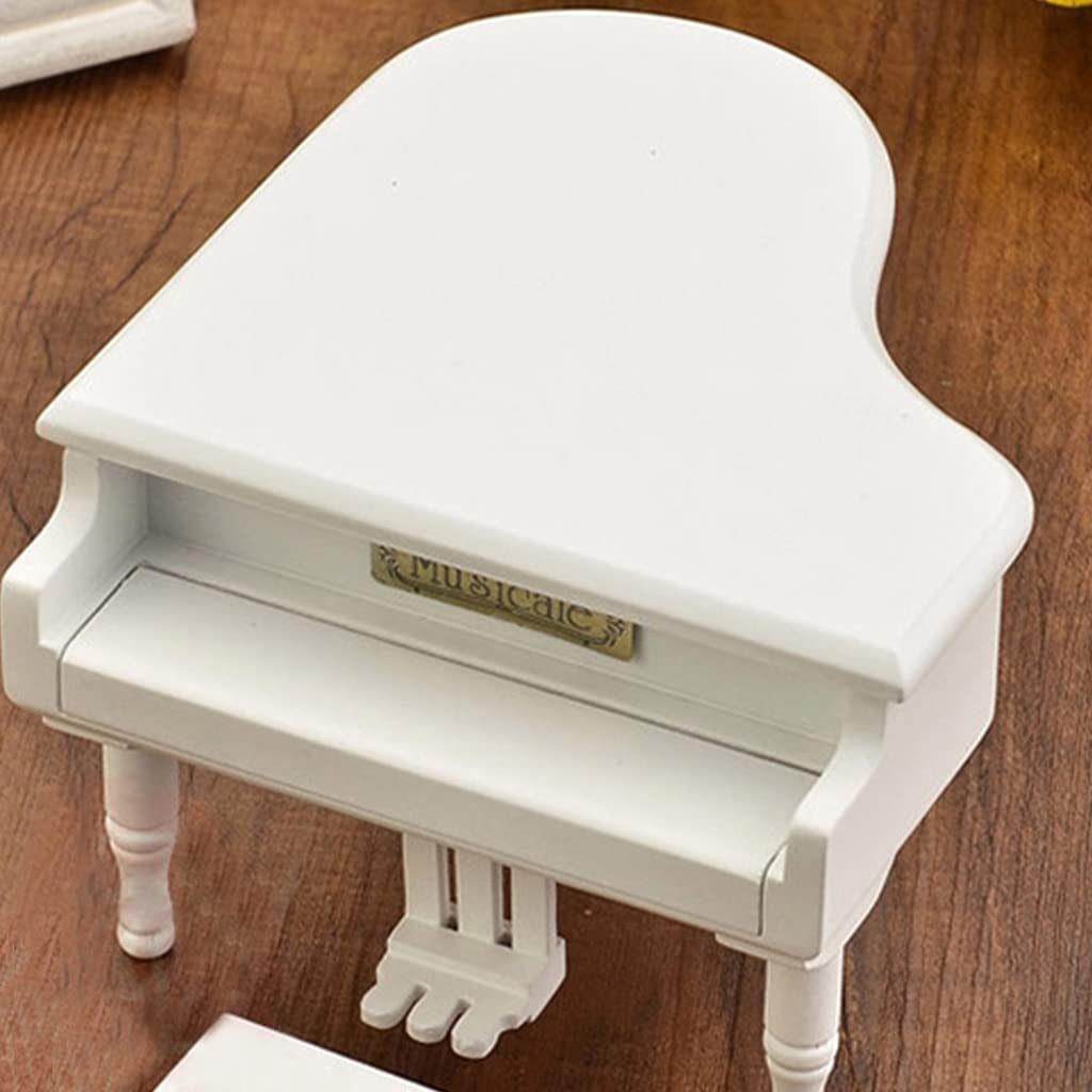 Pozytywka Pozytywka Prezent Piano Music Box z taboret drewniane pudełka muzyczne prezent na Boże Narodzenie/Urodziny/Walentynki Muzyczna Szkatułka pozytywka ozdoba