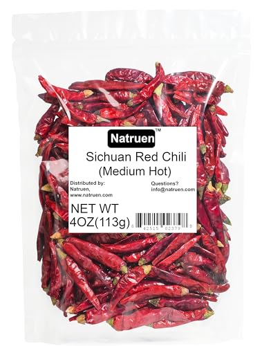 Natruen Whole Dry Szechuan Chinese Red Chili Pods 4oz