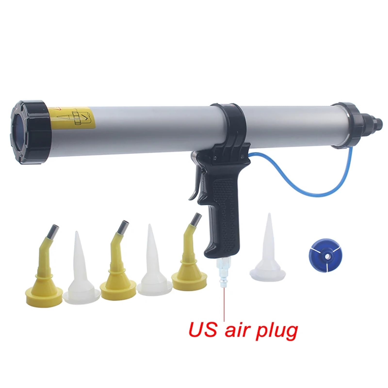 15 cali 600 ml kiełbasa pneumatyczny pistolet uszczelniający silikonowy pistolet do uszczelniania gumy powietrznej aplikator narzędzie (wtyczka powietrza)