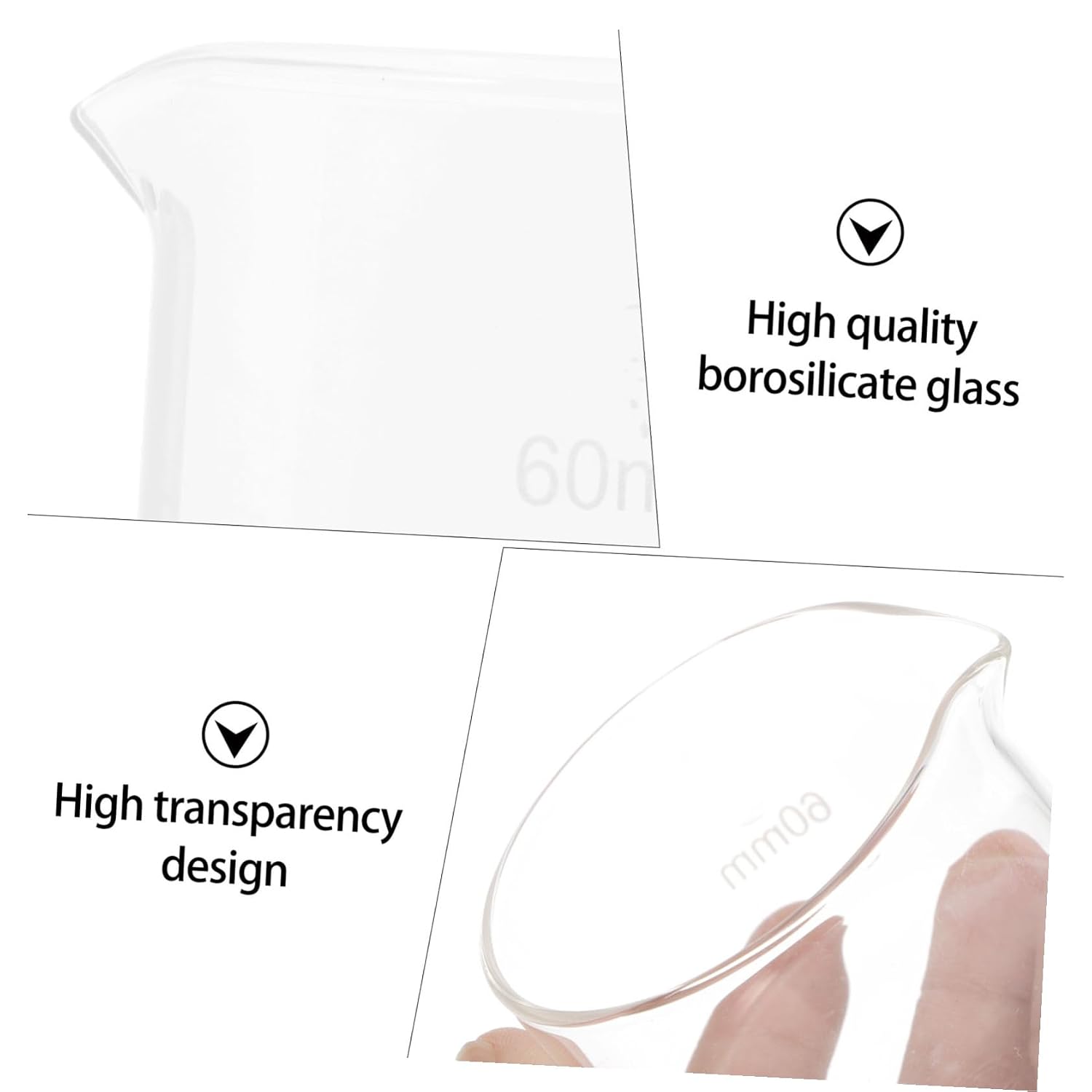 Borosilicate Glass Crystallization Dish with Spout Laboratory Evaporation Tool for Heating Cooling and Storing Fluids for Home and School Experiments