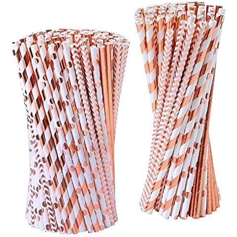 Pailles en papier or rose SIMUER Cover