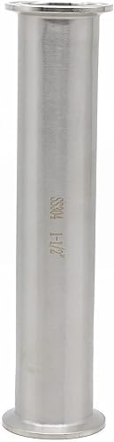 Miniatura 6 de Tubo sanitario del carrete de 1,5 pulgadas SS304, longitud de 8 pulgadas, extremos de la Tri-abrazadera