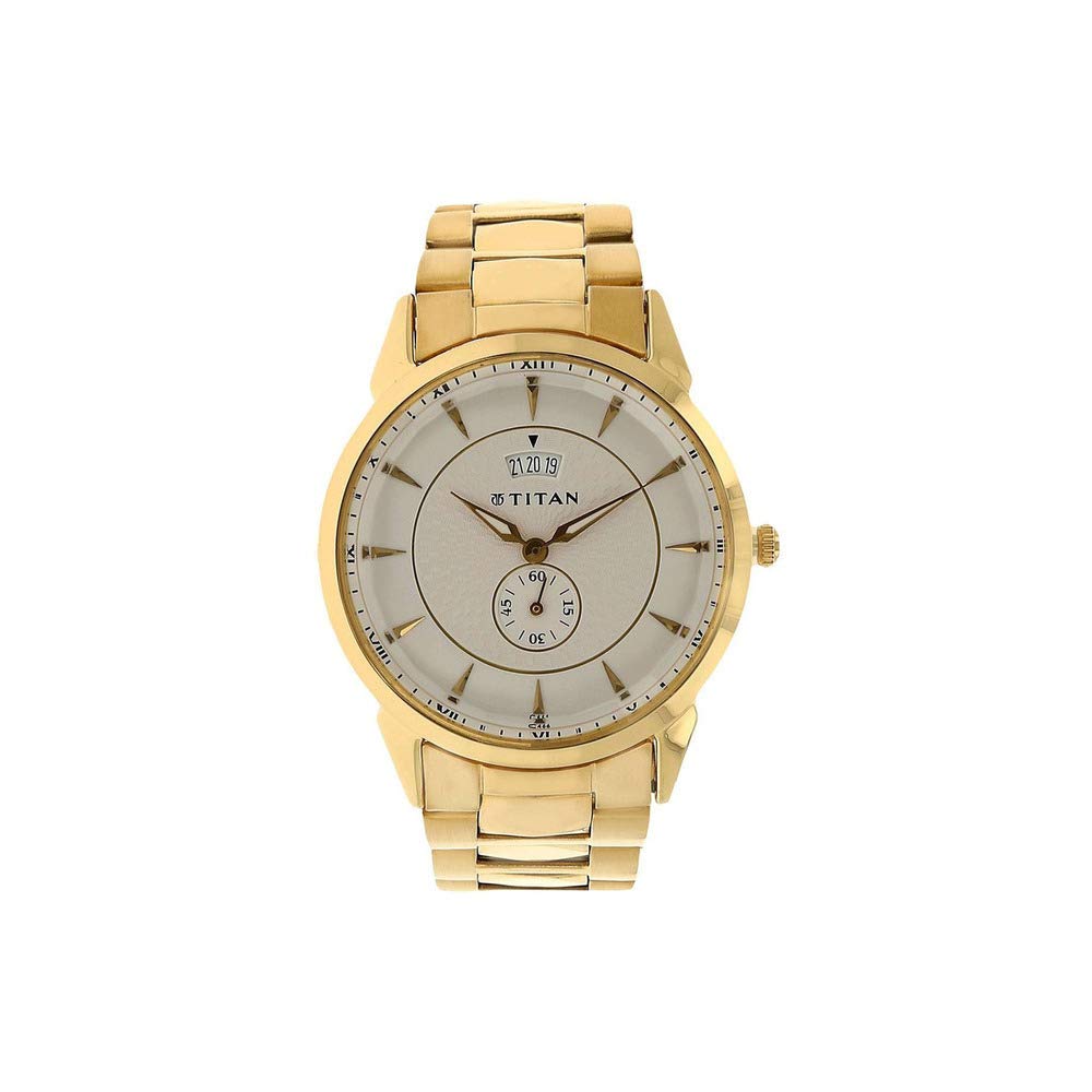 Titan Men Metal Regalia Analog Silver Dial Watch-Nl1521Ym01/Np1521Ym01, Band Color-Gold (B079RKX7B2) Amazon Price History, Amazon Price Tracker