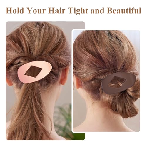 Pinces à cheveux plates bec de canard carrées et rondes pour coiffure femme - 5