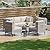 TIMSATIO 7-Piece Outdoor Patio Furniture Set, All-Weather Rattan Sectional Sofa with Thick Cushions, Modular Conversation Set for Poolside Deck Backyard Porch, Coffee Table (Gray Rattan-Beige Cover)