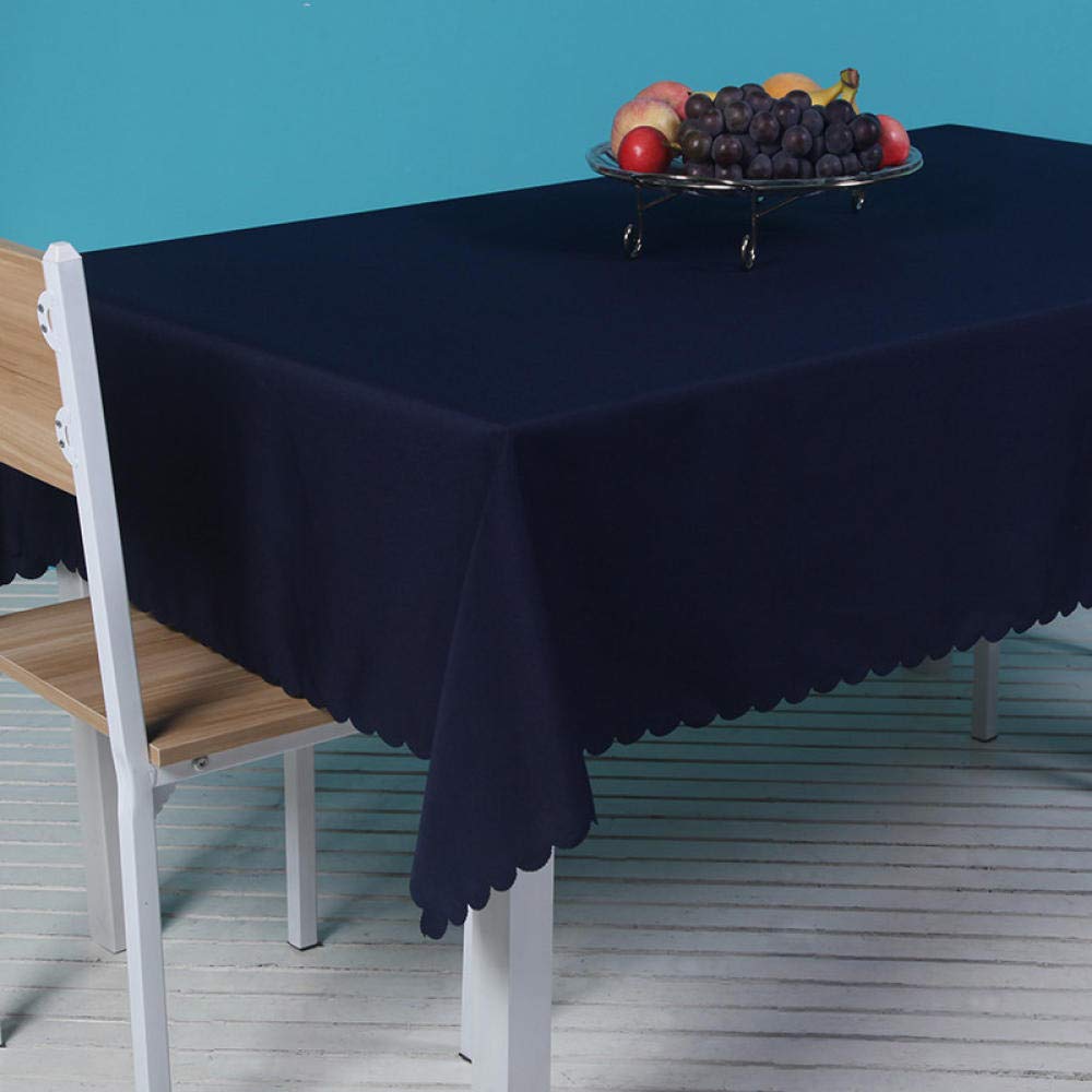Manteles Mesa Rectangular Geométrico Sin Arrugas Reutilizable Decoración de Mesa para Cocina y Comedor Azul a 130 × 180cm