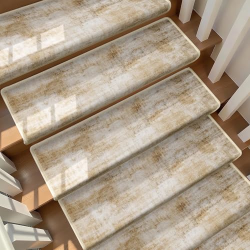 TANVILL Bullnose Stair Treads for Wooden Steps,Non-Slip Carpet Stair Treads by TANVILL - Used condition - US$103.71