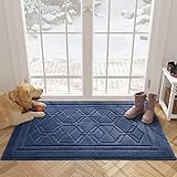 【Absorbencia y protección】 Con un resistente respaldo de TPR, que aumenta la fricción entre el felpudo y el piso, para evitar caídas no deseadas. La alfombra absorbe la humedad rápidamente y se seca rápidamente, lo que también aumenta la seguridad.