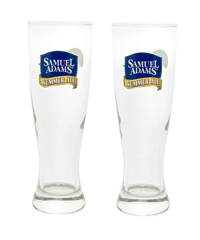 2 Samuel Adams Pint Beer Glasses Summer Ale