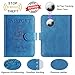 Airtag Passport Holder Cover Wallet RFID Blocking Leather Case Travel Essentials Luggage Accessories Travel Must Have(118#Blue)