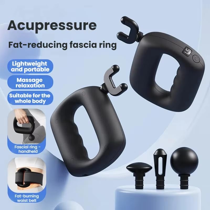 Image of SEAHELTON 2026 New Mini Wireless Massage Gun 2 in 1 Fascia Ring Body Deep Tissue Relax Fat Burning Machine Handheld Massage Gun