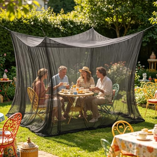 Mosquitera exterior para terraza y jardín que protege tus cenas 3