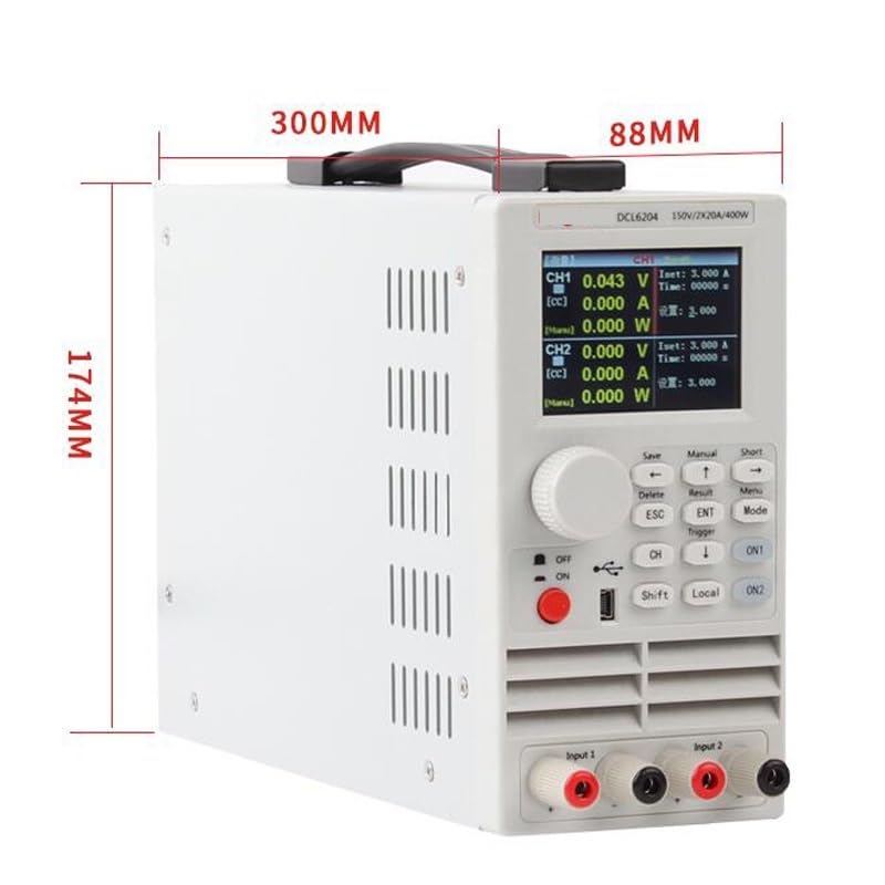 DCL6104/DCL6204 Single/Dual Channel 400W 150V Programmable DC Electronic Load LED Power Aging Battery Discharge Tester,Power Supply Tester(6104)
