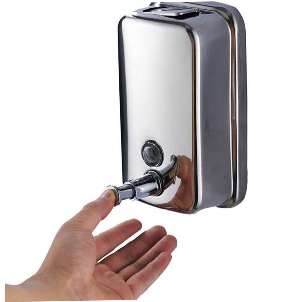 Dispensador de Jabón Líquido de Pared Recargable Acero Inoxidable 800ml Plata para Baño, Hotel y Ducha