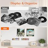 Lifewit Floating Shelves for Vinyl Record, 6 Pack 12" Clear Plastic Wall Shelf Room Decor for Book/Photo/Picture/Makeup Display in Bedroom, Living Room, Bathroom Storage and Organization - Image 4