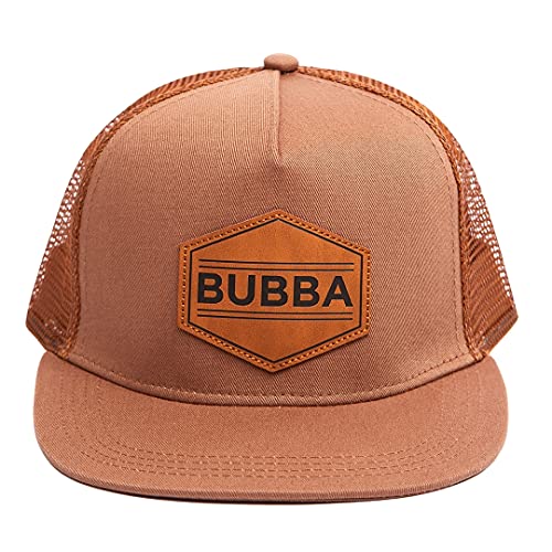 Image of Toddler Hat - Baseball Hat - Baby Bubba Trucker Cap - Infant Newborn Youth Flat Brim Patch Sun Hat for Summer Winter