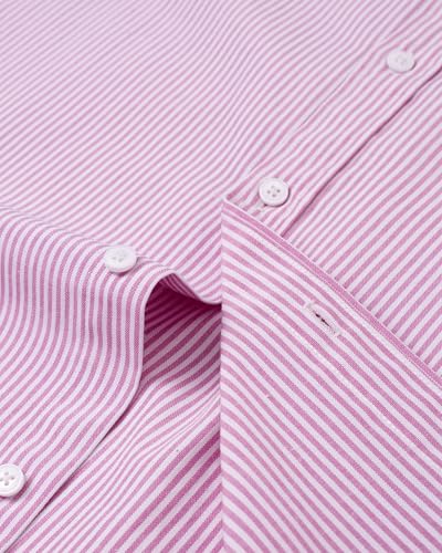 Image of Alimens & Gentle Mens Solid Oxford Shirt Long Sleeve Dress Shirt Work Casual Button Down Shirts with Pocket