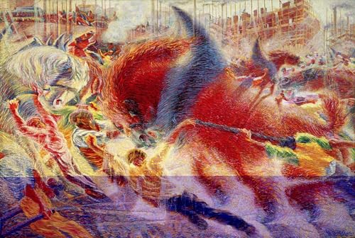 Célèbres Tableaux Toile Boccioni pour Éveiller l'Inspiration Artistique d'une Chambre