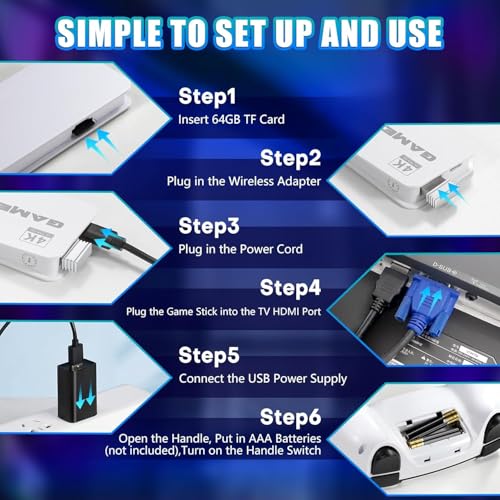 Image of Game Console Stick 4K Stick with Built-in 9+ Emulators 21,000+ Games, 4k Hdmi Output & 2.4GHz Wireless Controller, (Limited Edition)