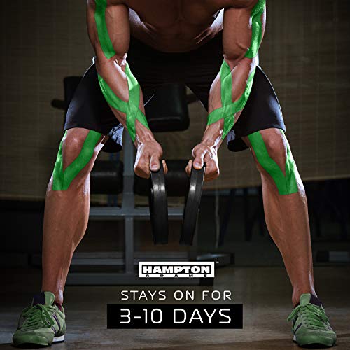 Image of Hampton Adams | As Seen on Shark Tank | Original Kinesiology Tape | 135ft Uncut Bulk Roll | Supports & Protects Muscle Wrist Knee Shoulder Back Plantar Fasciitis | Waterproof Hypoallergenic (Green)