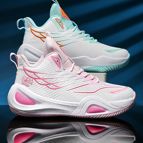 Image of Men's High-Top Basketball Shoes Anti-Slip and Wear-Resistant Soles Running Shoes Graffiti Design Fashionable Sports Shoes