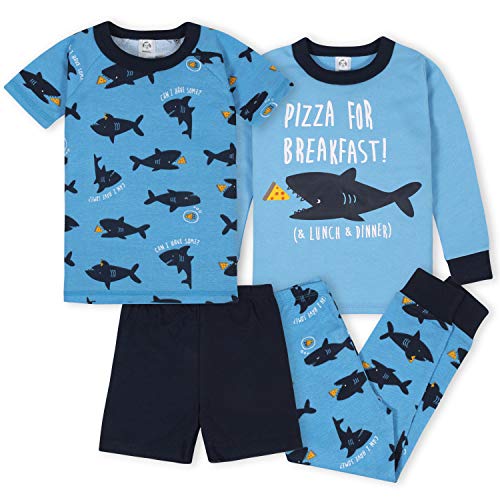 Gerber Baby Boys' 4-Piece Pajama Set, Sharks, 5T